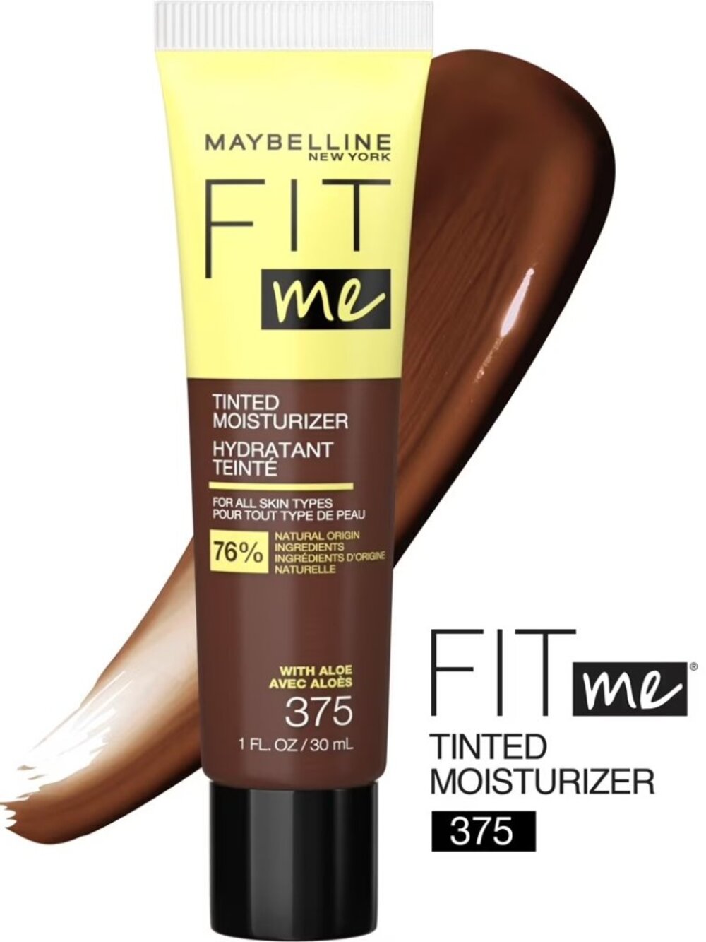 Maybelline Fit Me Tinted Moisturizer 375 Deep NEW